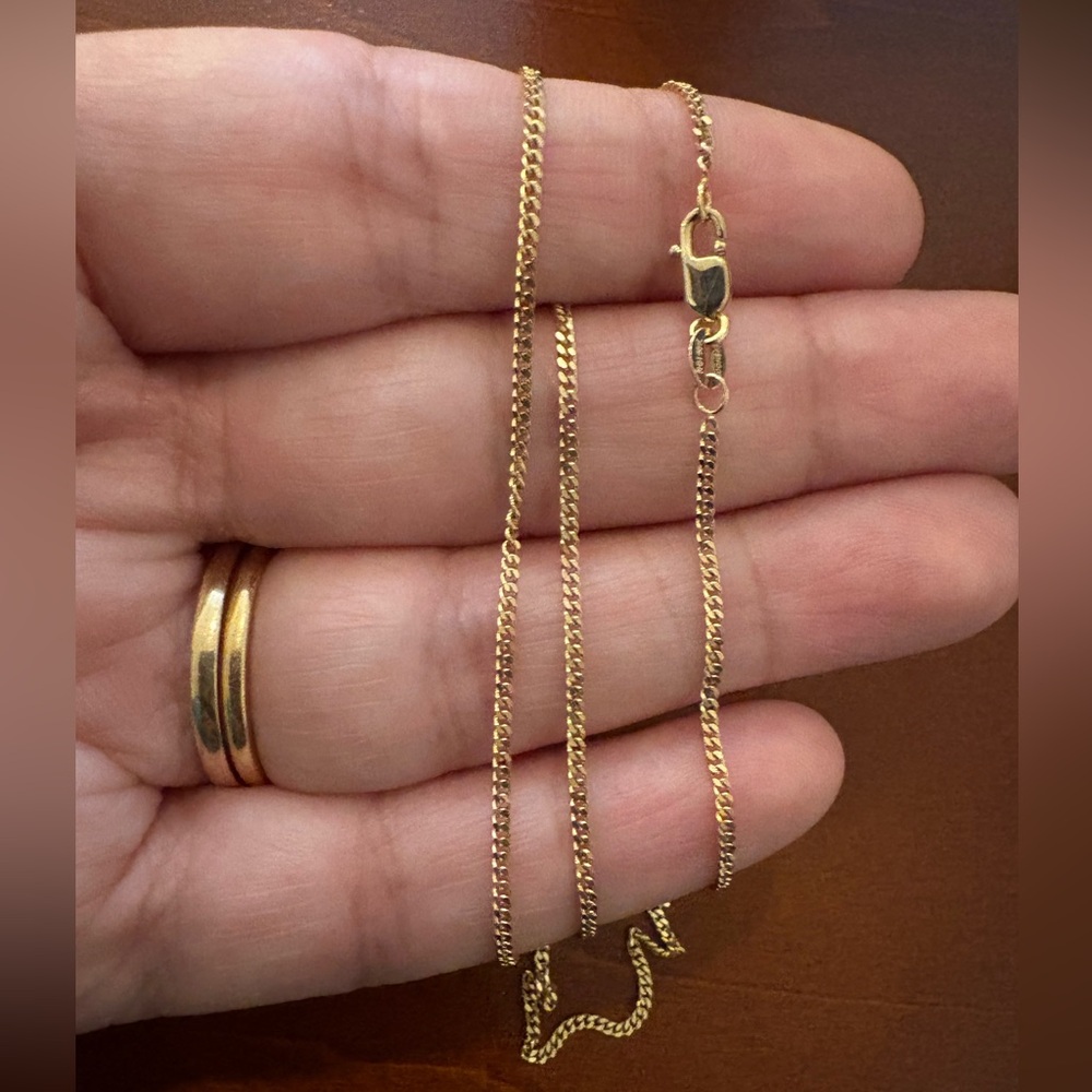 10k Solid Gold 16” Inches Curb Chain - NWOT